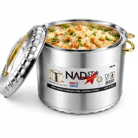Nadstar Jumbo Stainless Steel Hotpot Redberry 50000ml Insulated Food Warmer Serving Casserole