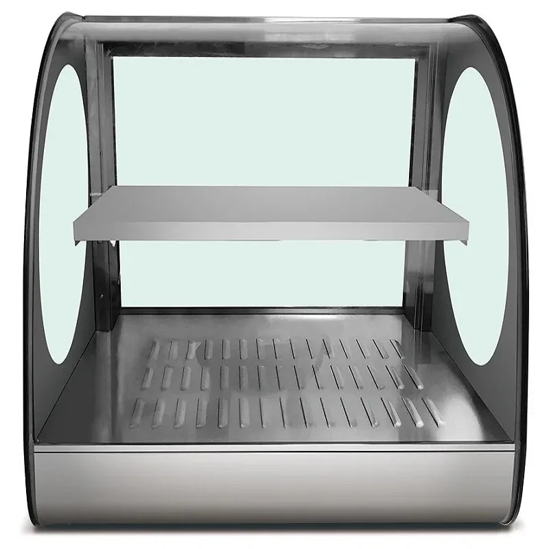 Commercial Electric Food Display Warmer, 3-Shelf 1.5kW Wide Heated Showcase, Professional Stainless Steel Warming Cabinet HW-900