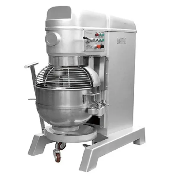 Commercial Electric Food Mixer 80L, 4kW High-Power 3-Speed Planetary Mixer with Safety Guard B80F
