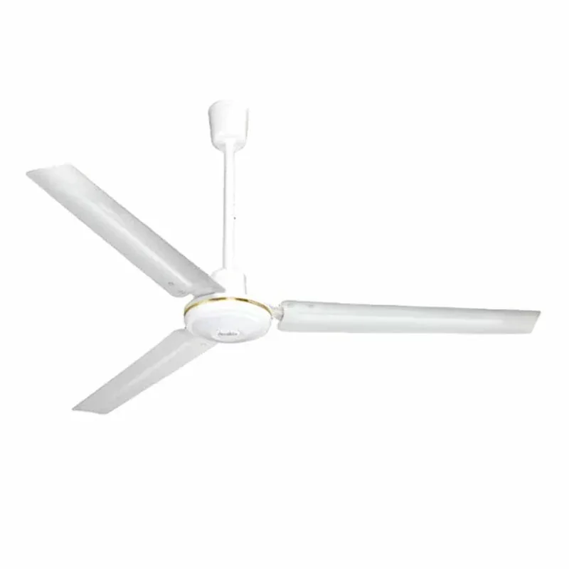 Decakila Ceiling Fan 56" 3 Blades 70W Indoor Ceiling Fan Brushed Nickel with Brushed Nickel Steel Blades KEFC076W