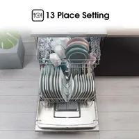 Hisense 13 Place Dishwasher with 8 Programs, LED Display, Touch Control, Stainless Steel Tub & Filter, Inox H13DX
