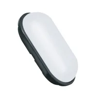 Tronic 15W IP54 Black Oval LED Ceiling Light - Surface Mounted Bulkhead Light