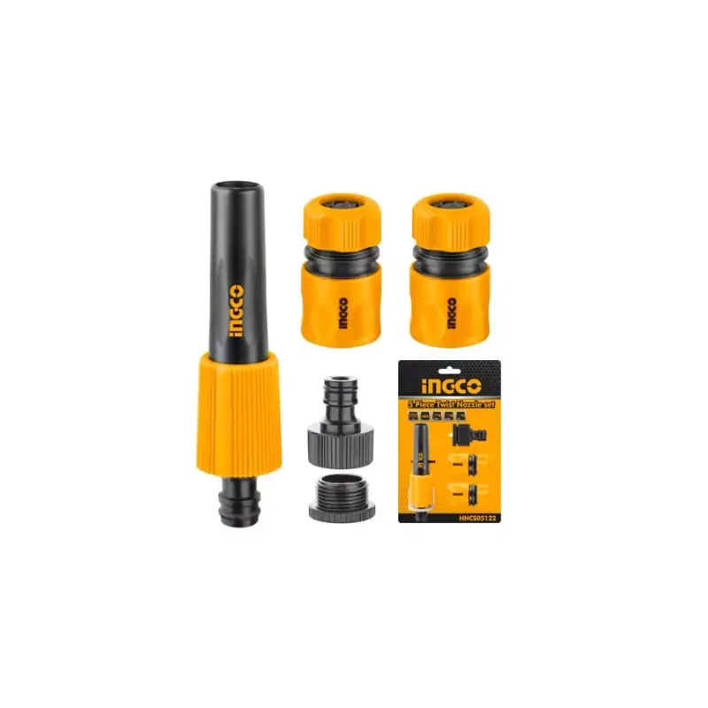 Ingco 5pcs Twist Nozzle Set, Plastic Hose HHCS05122