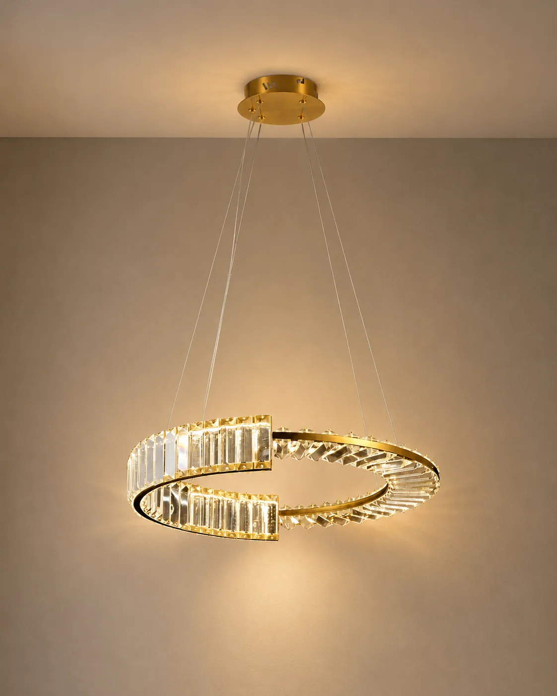 Tronic Luxury Crystal Ring LED Pendant Light