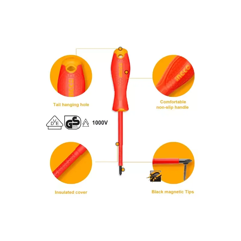 Ingco 6pcs Insulated Hand Tools Set, VDE/GS Certified HKIST3061