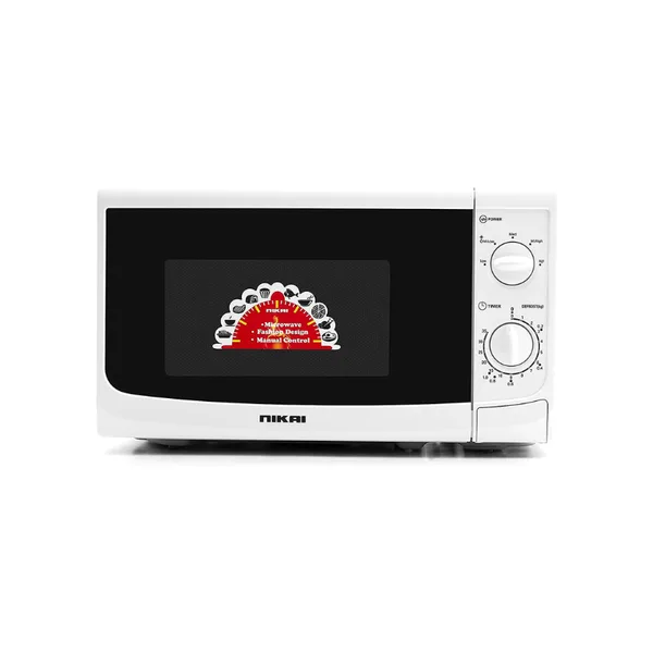 Nikai Microwave 20L Manual 5 Power Levels 700W NMO515N9A 35 Mins Timer Defrost Settings Cooking End Signal Push Button Door