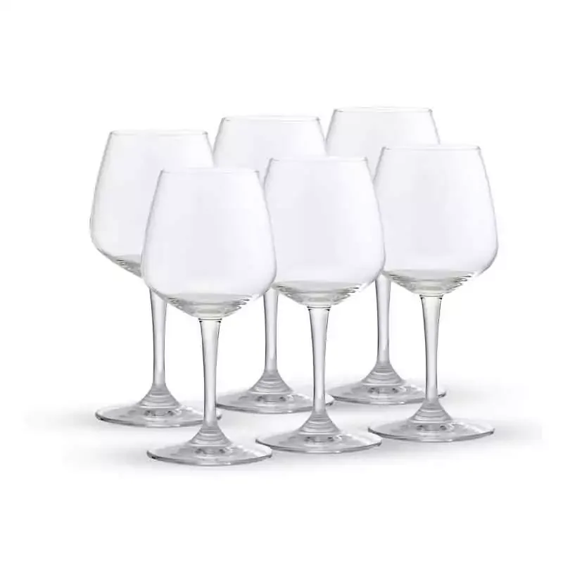 Ocean Wine Glass 6pc Lexington Red Wine 455ml Fine Rim Stemware 1019R16