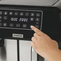Kenwood Digital Twin Air Fryer 1.7KG+1.7KG 4L+4L XXXL Capacity with DualZone Technology & Dual Frying Baskets for Frying, Grilling, Broiling, Roasting, Baking, Toasting & Reheating HFM75.000MB