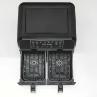Kenwood Digital Twin Air Fryer 1.7KG+1.7KG 4L+4L XXXL Capacity with DualZone Technology & Dual Frying Baskets for Frying, Grilling, Broiling, Roasting, Baking, Toasting & Reheating HFM75.000MB
