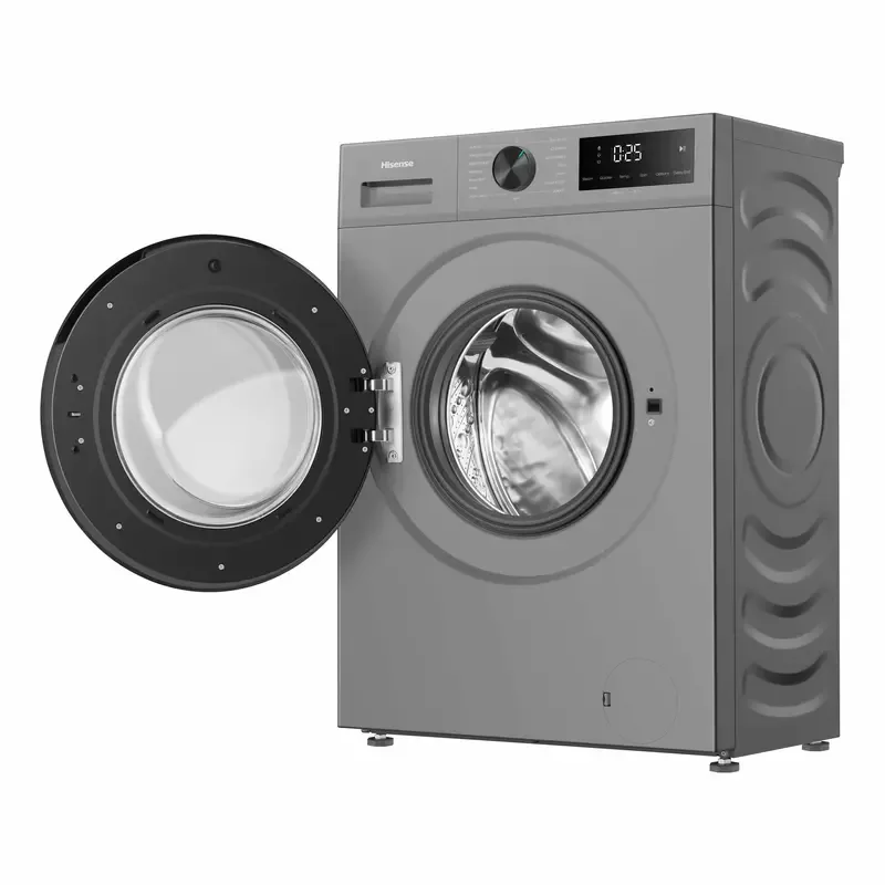 Hisense Washing Machine Front Load 6kg, Inverter Motor, 15 Wash Programs, Steam Wash, LED Display, Titanium Grey WF1I6022BT