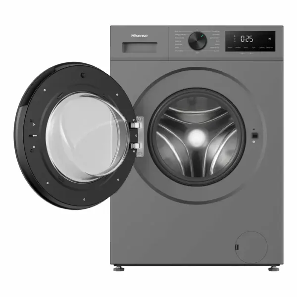 Hisense Washing Machine Front Load 6kg, Inverter Motor, 15 Wash Programs, Steam Wash, LED Display, Titanium Grey WF1I6022BT