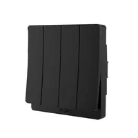 Tronic 4 Gang 1 Way Switch - Black