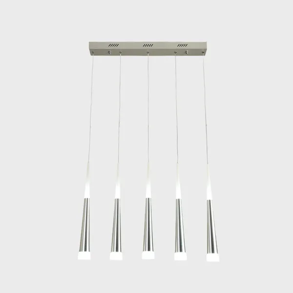 Tronic 5-Light Silver & White Pendant Light with Adjustable Color Temperature