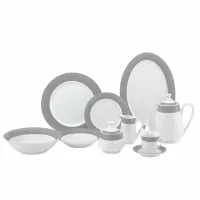 Nadstar Dinner Set 47pcs Porcelain Gray RSPD004
