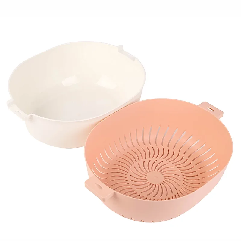 Nadstar Strainer With Basket 22x30 CM Multipurpose Kitchen Vegetable & Fruits Washing Basket - 2 in 1 Strainer + Basket 8027