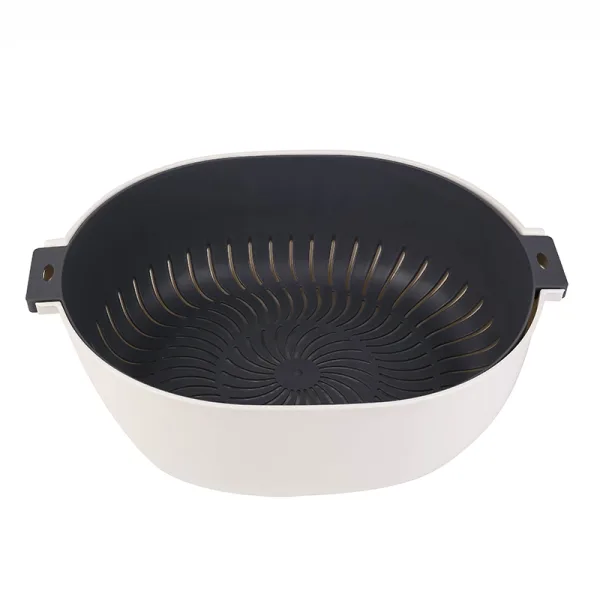 Nadstar Strainer With Basket 22x30 CM Multipurpose Kitchen Vegetable & Fruits Washing Basket - 2 in 1 Strainer + Basket 8027