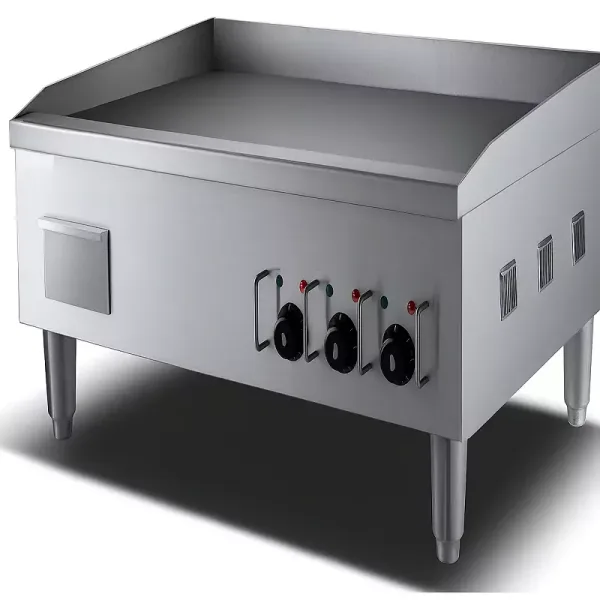 Commercial Industrial Electric Griddle 9kW, Massive 900mm Heavy-Duty Flat Top Grill, Professional Stainless Steel Commercial Griddle WG-36