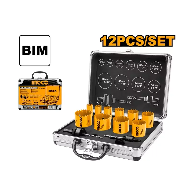 Ingco 12pcs Bi-Metal Hole Saw Set with Case AKH0121