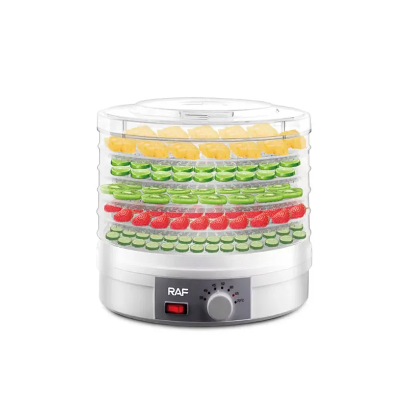 RAF Fruit Dehydrator 5 Trays 350W, Adjustable Temperature, Simple Operation R.6801 1 RAF Fruit Dehydrator 5 Trays 350W, Adjustable Temperature, Simple Operation R.6801