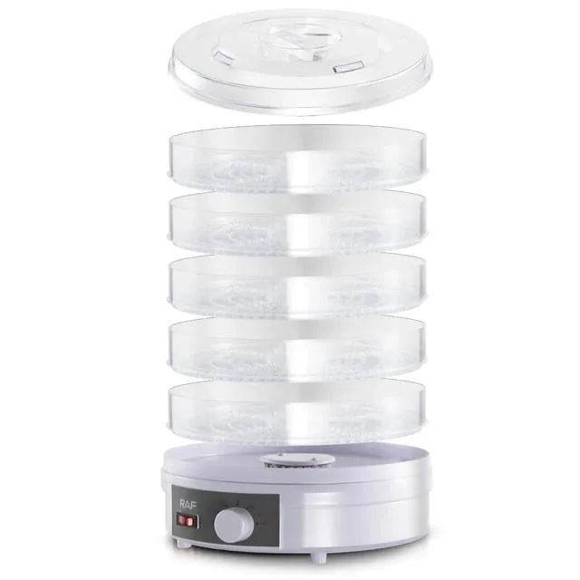 RAF Fruit Dehydrator 5 Trays 350W, Adjustable Temperature, Simple Operation R.6801 4 RAF Fruit Dehydrator 5 Trays 350W, Adjustable Temperature, Simple Operation R.6801