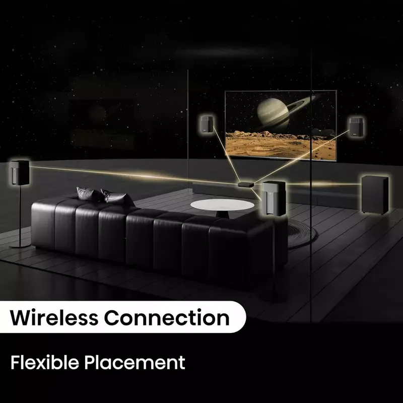 Hisense Home Theatre System 700W 4.1.2Ch with Wireless Subwoofer, Dolby Atmos, DTS:X, Bluetooth 5.3 HT Saturn