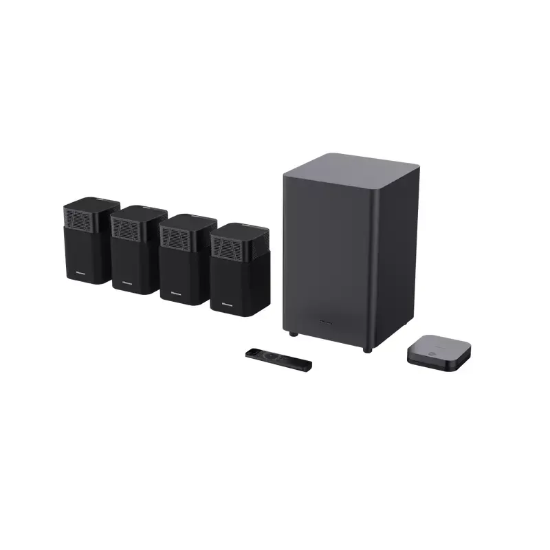 Hisense Home Theatre System 700W 4.1.2Ch with Wireless Subwoofer, Dolby Atmos, DTS:X, Bluetooth 5.3 HT Saturn