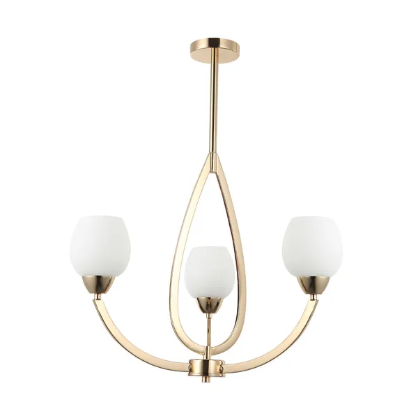Tronic Elegant Gold 3-Light Frosted Glass Pendant