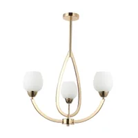Tronic Elegant Gold 3-Light Frosted Glass Pendant