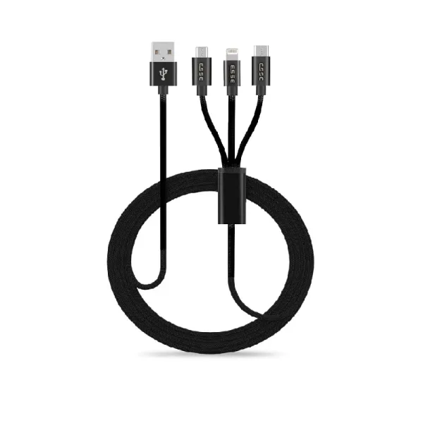 Esse Dyro 3in1 (Lightning+Type C+Micro-USB) Cable 1m ECB-USB37095