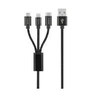 Esse Dyro 3in1 (Lightning+Type C+Micro-USB) Cable 1m ECB-USB37095
