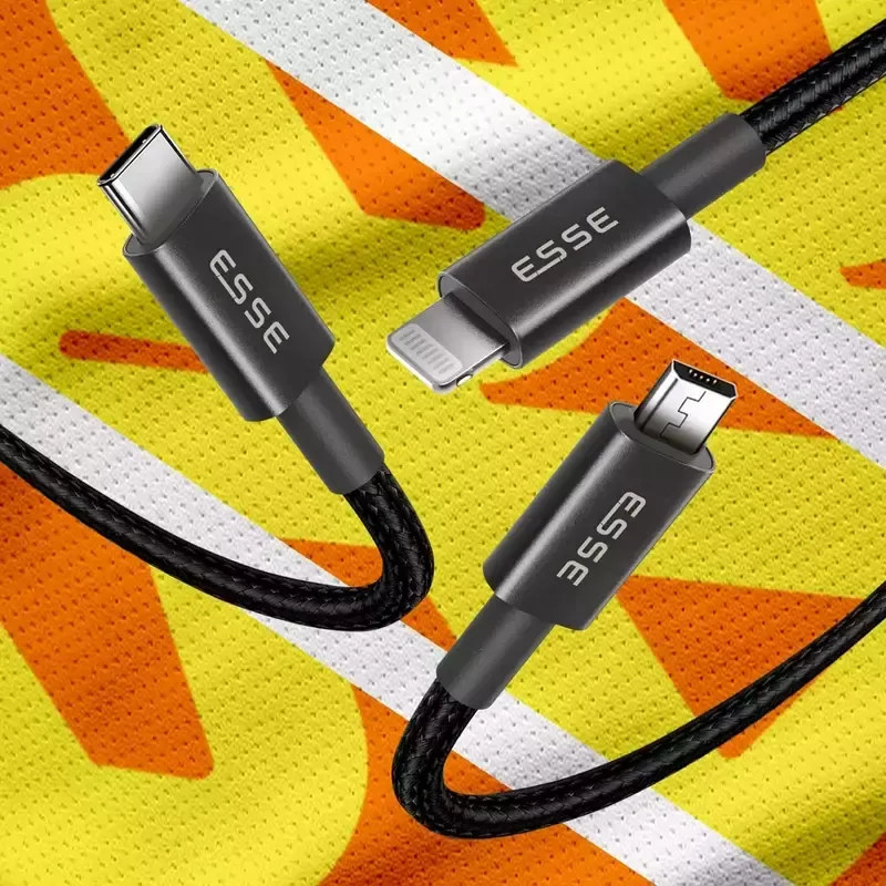 Esse Dyro 3in1 (Lightning+Type C+Micro-USB) Cable 1m ECB-USB37095
