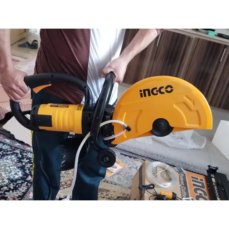 Ingco Power Cutter 2800W 355mm with Wheels Suitable for Cutting Concrete, Stone, Brick and Paving Materials PC3558