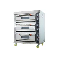 Commercial Kitchen Equipment Commercial Electric Oven 3 Deck 6 Tray, 19.8kW, 380V, 50Hz, 3 Phase, HGB-60D