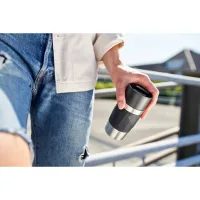 Tefal Travel Mug 0.3L Double Wall Stainless Steel Twist Black Insulated leak Proof N2160110