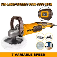 Ingco Industrial Angle Polisher 1400W with Variable Speed Control, Lock-on Switch, Aluminum Gear Box AP140016