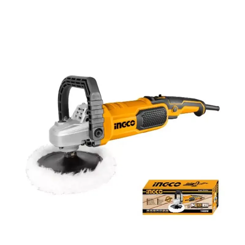 Ingco Industrial Angle Polisher 1400W with Variable Speed Control, Lock-on Switch, Aluminum Gear Box AP140016
