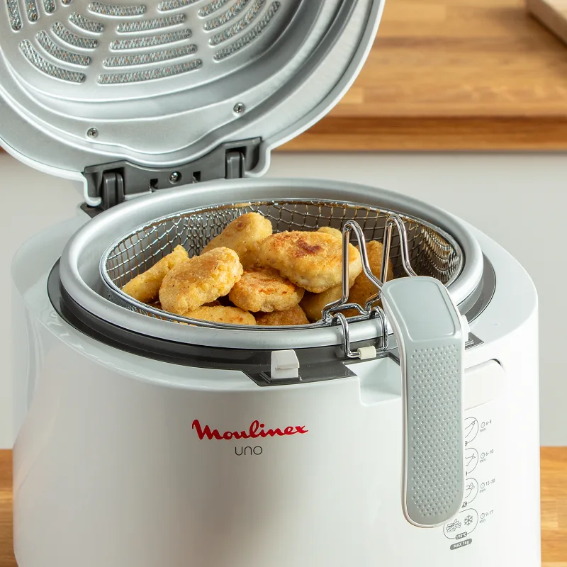 Moulinex Deep Fryer 1kg/1.8L Capacity 1470W Adjustable Thermostat White AF203127