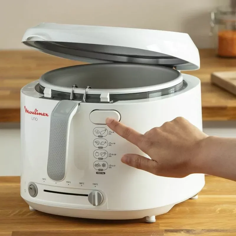 Moulinex Deep Fryer 1kg/1.8L Capacity 1470W Adjustable Thermostat White AF203127