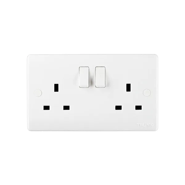 Tronic Standard Twin Switch Socket