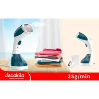 Decakila Garment Steamer 1500W Handle Portable and Foldable Handheld Garment Steamer, Fast Heat-up, Steam Iron Fabric Wrinkle Remover KEEN003W