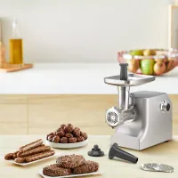 Moulinex 8in1 Electric Meat Mincer 2200W with 3 Stainless Steel Grids & Kebbe Maker ME858DM0