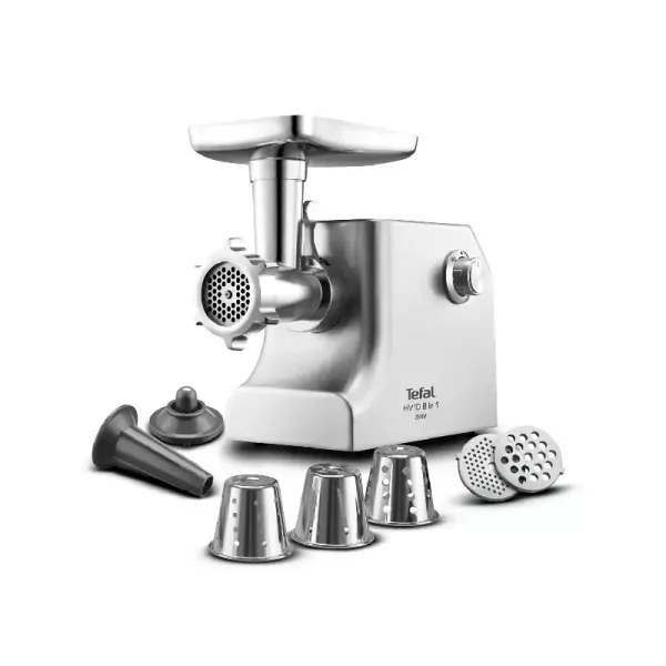 Moulinex 8in1 Electric Meat Mincer 2200W with 3 Stainless Steel Grids & Kebbe Maker ME858DM0