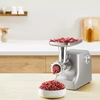 Moulinex 8in1 Electric Meat Mincer 2200W with 3 Stainless Steel Grids & Kebbe Maker ME858DM0