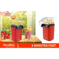 Decakila Popcorn Maker 0.27l Electric Stirring with Nonstick Surface 1200w Kett009r 2 minutes work time 95% effect popping rate 220-240 voltage 50-60hz