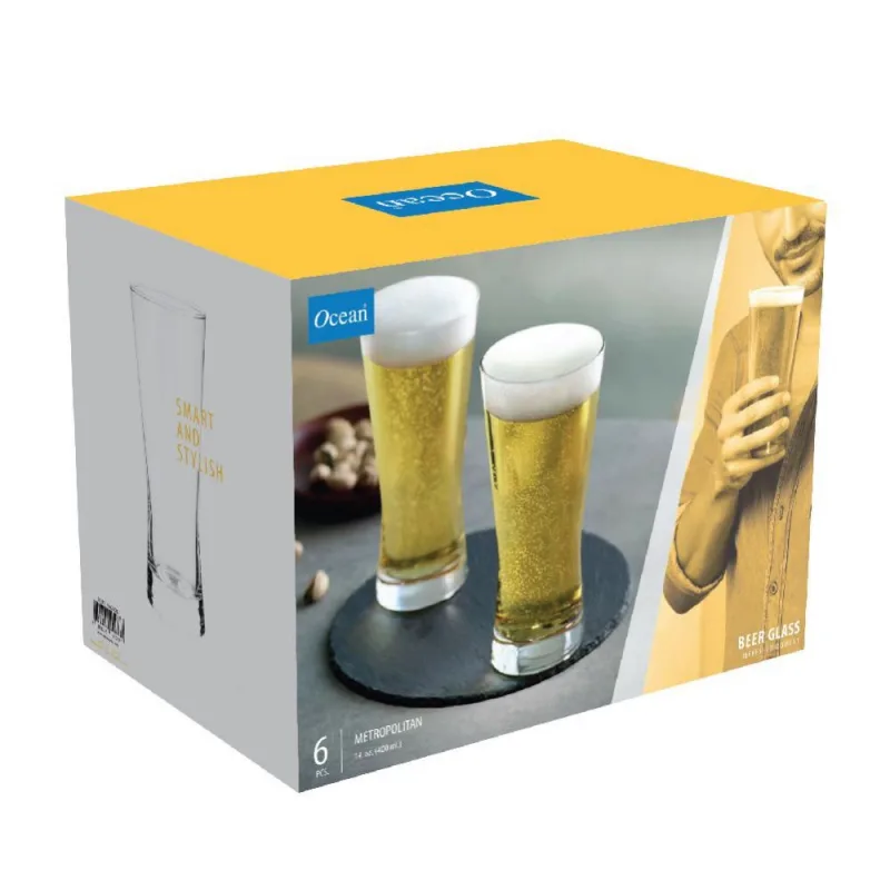 Ocean Glass 6pcs Metropolitan 400ml Beer Tumbler 3B2131406G0003