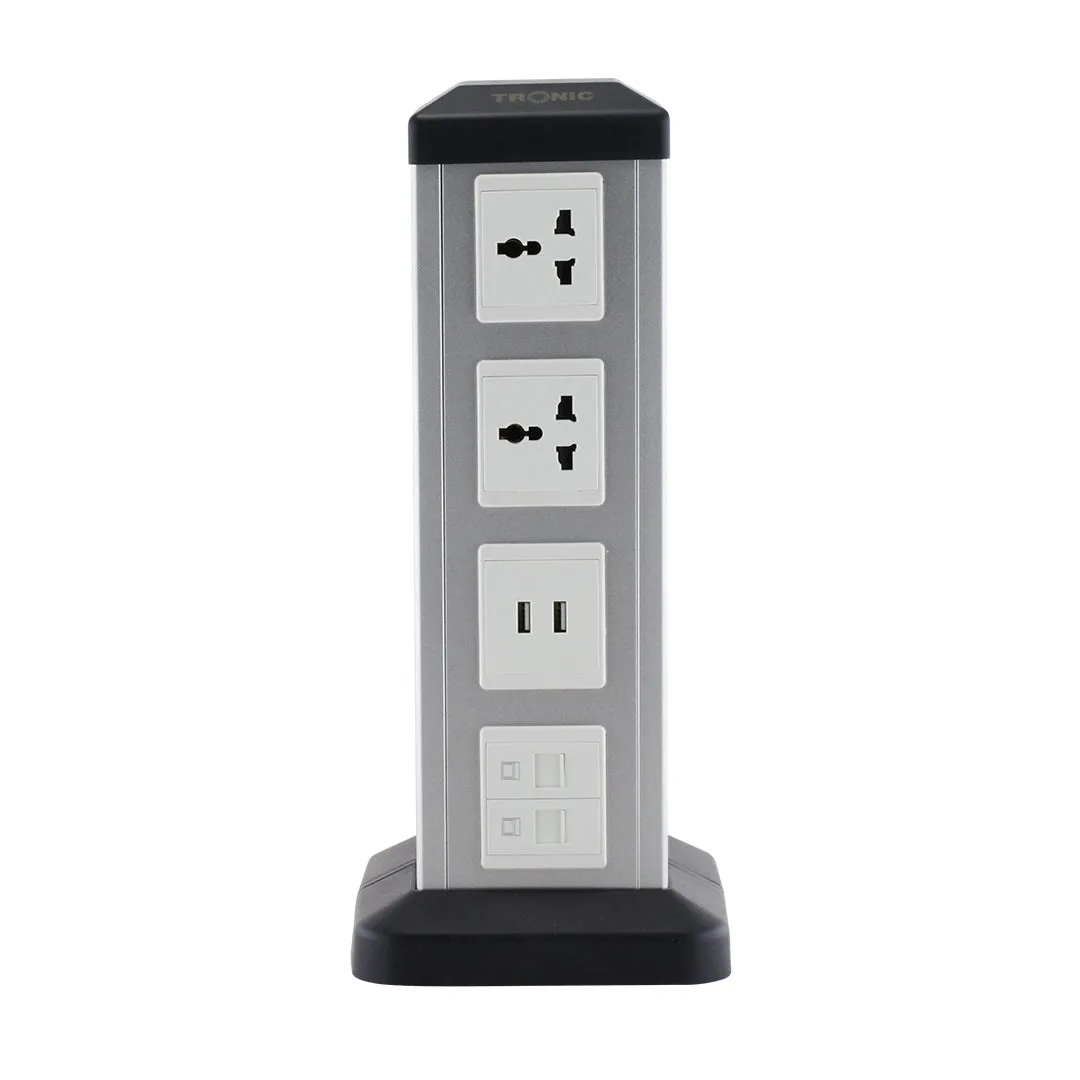 Tronic Pop-Up Access Floor Socket - 13A BS + RJ45