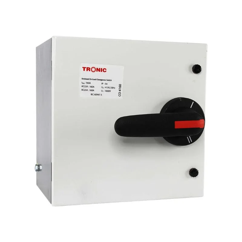 Tronic Onload Enclosed Manual Change Over 160A