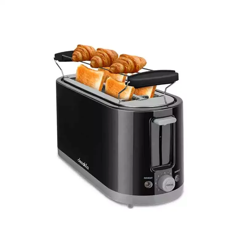 Decakila Toaster 4 Slice 1400W Black 7 Setting Browning Color KETS011B