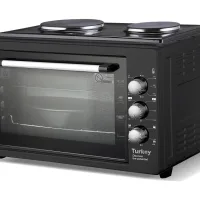 Nikai Oven Electric 45l with Rosting Function and 2 Hotplate NT4520RHT 60 Mins Timer Stainless Steel Heating Elements Inner Light