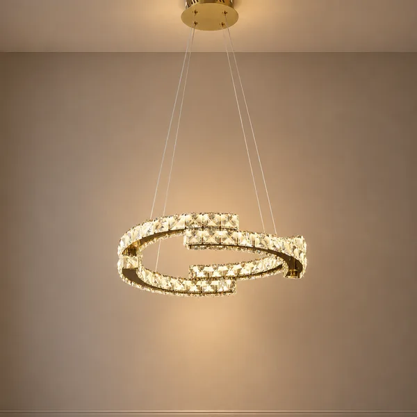 Tronic Luxury Crystal Spiral LED Pendant Light